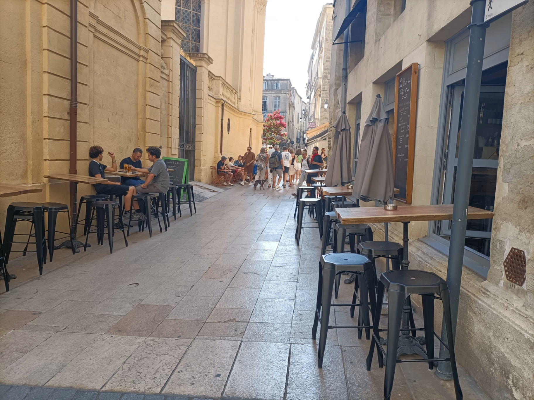 Terrasse du Petit Coin rue de l'Argenterie à Montpellier